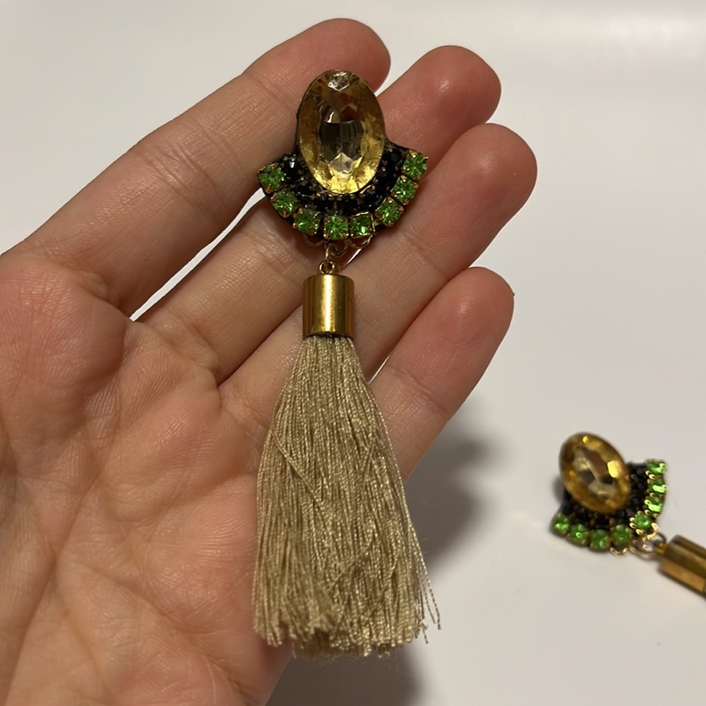 Handmade statement earrings - Picture 2 of 3
